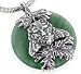  : STERLING SILVER MYTHIC GREEN MAN AVENTURINE PENDANT