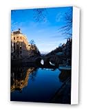 Amsterdam Single canal canvas print artwork