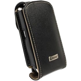 Krusell Orbit Flex Multidapt Leather Case with Ratchet Swivel Clip for BlackBerry Curve 8900 (Black)