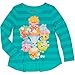 Shopkins Long Sleeve Shirt for Girls (Large 10/12, Teal Stripe-SPK)