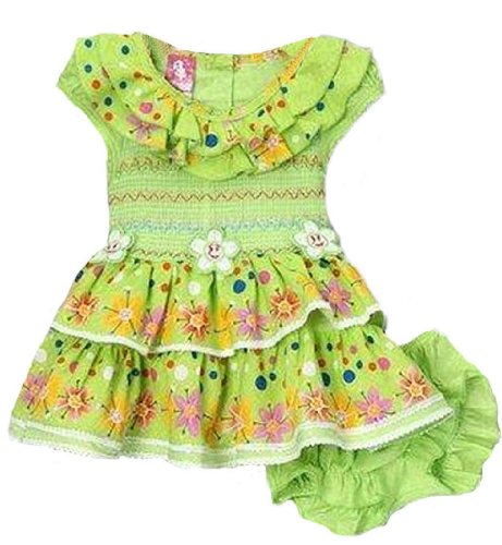 Lele For Kids Green Smocked Dress And Diaper Cover Baby | Desertcart Aruba