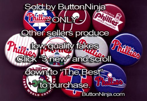 Set of 10 Philadelphia Phillies Pins 1.25