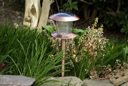 LED Solarleuchte, verkupferter Edelstahl, 3er Set