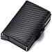 Ultra-thin RFID blocking wallet secure credit card wallet Credit Card Holders (Carbon fiber pattern)