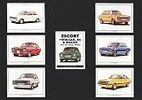 Classic Car Ford Escort, Mk1,mk2, Rs, Tc, Mexico, Mounted Cards