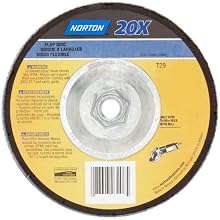 Norton 20X High Performance Abrasive Flap Disc, Type 27, Threaded Hole, Fiberglass Backing, Zirconia Alumina