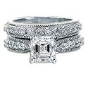 SIGNATURE ASSCHER CUT DIAMOND RING 1.39 CT H VS1 -RARE