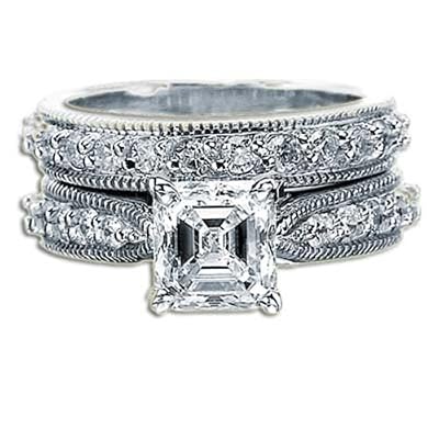 Asscher Cut Diamond Ring
