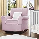 Dorel Asia The Mackenzie Microfiber Plush Nursery Rocker Chair, Pink