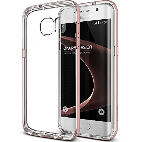 Galaxy S7 Edge Case, VRS Design [Crystal Bumper][Rose Gold] - [Clear Cover][Military Protection] For Samsung S7 Edge
