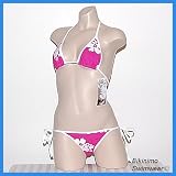 Butterfly Cheekhugger Bikini (Hot Pink Floral) A/B Cup