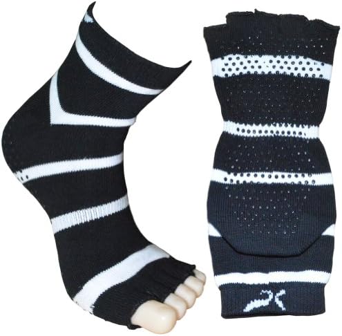 4 Pairs Half Toe Yoga/pilates Toe Socks with Grips Set