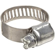 Precision Brand M6P Micro Seal, Miniature Partial Stainless Worm Gear Hose Clamp, 5/16" - 7/8" (Pack of 10)