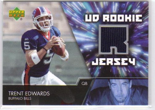 2007 Upper Deck Rookie Jerseys #TE Trent Edwards - Buffalo Bills (Piece of Authentic Event Worn Uniform Football Cards )
