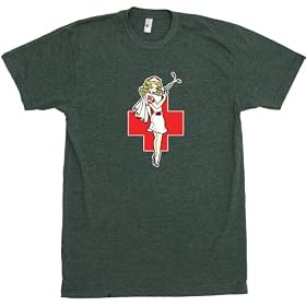 Nurse Tattoo Vintage Poly-Cotton T-Shirt