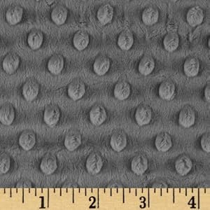 60-Wide-Minky-Cuddle-Dimple-Dot-Charcoal-Fabric-By-The-Yard