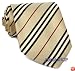 Burberry Smooth Tan Striped Silk Necktie BURT17