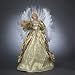 Deluxe Seasons of Elegance Gold Lighted Fiber Optic Angel Christmas Tree Topper