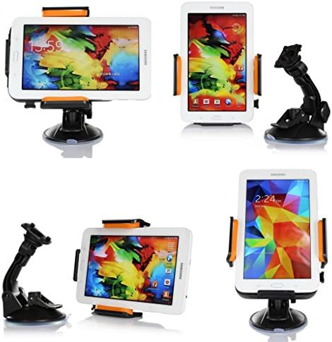 All Tablets with 7 Inch-11inch Screen Size Case Cover, FYY® Detachable Rotating Tablet Car Mount Bracket/Holder for Apple iPad Air/ iPad 4/3/2/ iPad mini Retina/ Samsung Galaxy Tab lite 7/ Samsung Galaxy Tab Pro 8.4/10.1 and all tablets with 7 inch-11inch Screen Size (Orange)