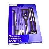 Deluxe Stainless Steel BBQ Tool Set - 8 Piece