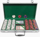 300 Tri-Color Triple Crown Poker Chip Set with Aluminum Case