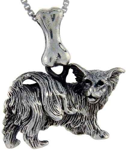 Sterling Silver Papillion Dog Pendant ? Sterling Silver Papillion Dog Pendant ?