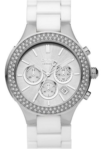 DKNY Ceramic Chronograph Silver Dial Women's watch #NY8259