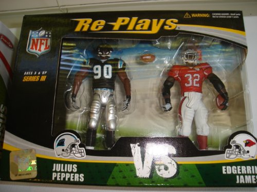 Re-Plays NFL 2 Pack: Carolina Panthers Julius Peppers and Arizona Cardinals Edgerrin James 4