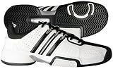 adidas Men's Barricade Team Tennis Shoe,Running White/Black/Metallic Silver,10.5 D US