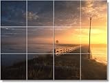 River Photo Wall Tile Mural R047. 48x72 inches using (24) 12x12 ceramic tiles.