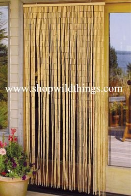 Plain Bamboo Beaded Curtain 70 Strands