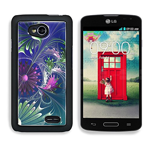 Liili Premium LG Optimus L70 Dual Aluminum Snap Case Flower background Green violet and blue palette Computer generated graphics 27904560