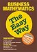 Book cover of Business Math the Easy Way (Business Mathematics the Easy Way).