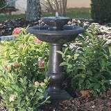 Smart Solar 24260RM1 Oiled Bronze Finish Chatsworth 2-Tier Solar-On-Demand Fountain