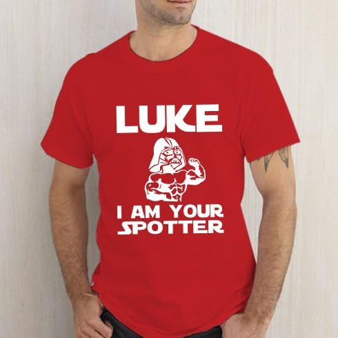 Star Wars Darth Vader Luke I Am Your Spotter Gym Mashup Red Tshirt Large
