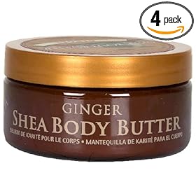 Tree Hut Shea Body Butter, Ginger, 7-Ounce Jars (Pack of 4)