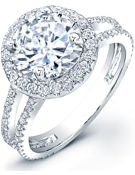 certified 2.60 ct round cut diamond wedding engagement anniversary bridal ring set band