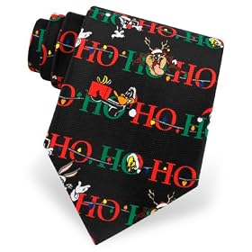 Ho Ho Ho Toons Tie by Looney Tunes - Black Polyester