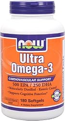 Now Foods Ultra Omega 3, Fish Oil Soft-gels, 180-Count