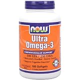 Now Foods Ultra Omega 3, Fish Oil Soft-gels, 180-Count ~ Now Foods