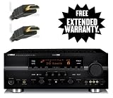 Yamaha RX-V663BL 500 Watt 7.1-Channel Home Theater Receiver A 1-Year Extended Warranty Service Plan & High Speed HDMI Cable (2 meters)