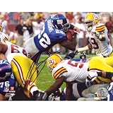 Steiner Sports NFL Reuben Droughns Dive Into Endzone Vs Redskins Horizontal Autographed 8-by-10-Inch Photograph