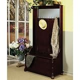 Powell 998-299 Heirloom Cherry Hall Tree Coat Rack