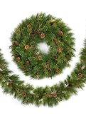 12' Monaco Spruce Garland with Clear Lights - Artificial Christmas Tree - 277 tips