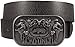 Ecko Unlimited Men's Plaque Buckle Distressed Leather Belt