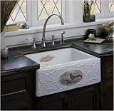 KOHLER K-14577-T2-0 Tidings with Game Birds Design on Alcott Undercounter Kitchen Sink, White