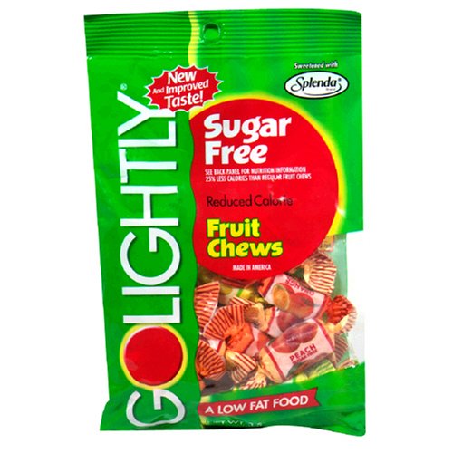 GOLIGHTLY Sugar-Free Candy, Fruit Chews, 3.5-Ounces (Pack of 12) by GOLIGHTLY