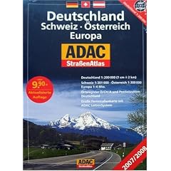 ADAC StraßenAtlas Deutschland / Schweiz / Österreich / Europa 2007/2008 (Broschiert)