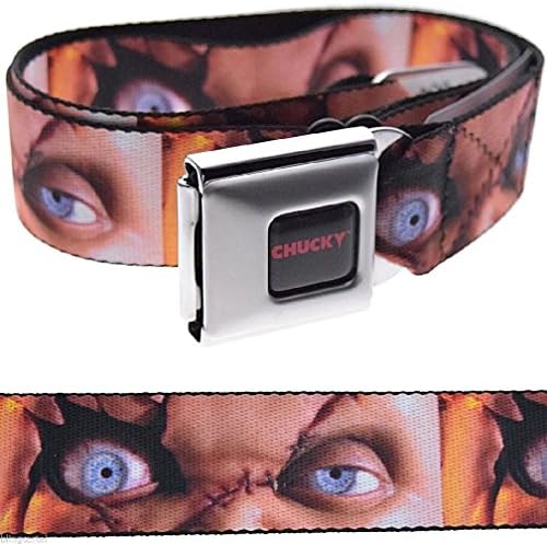 Uer Fashion Seed Of Chucky Child's Play Face Close-Up Seatbelt Seat Belt Style Buckle Down