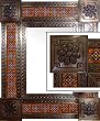 Medium Bathroom/Vanity Mirror with Mexican Ceramic Tiles